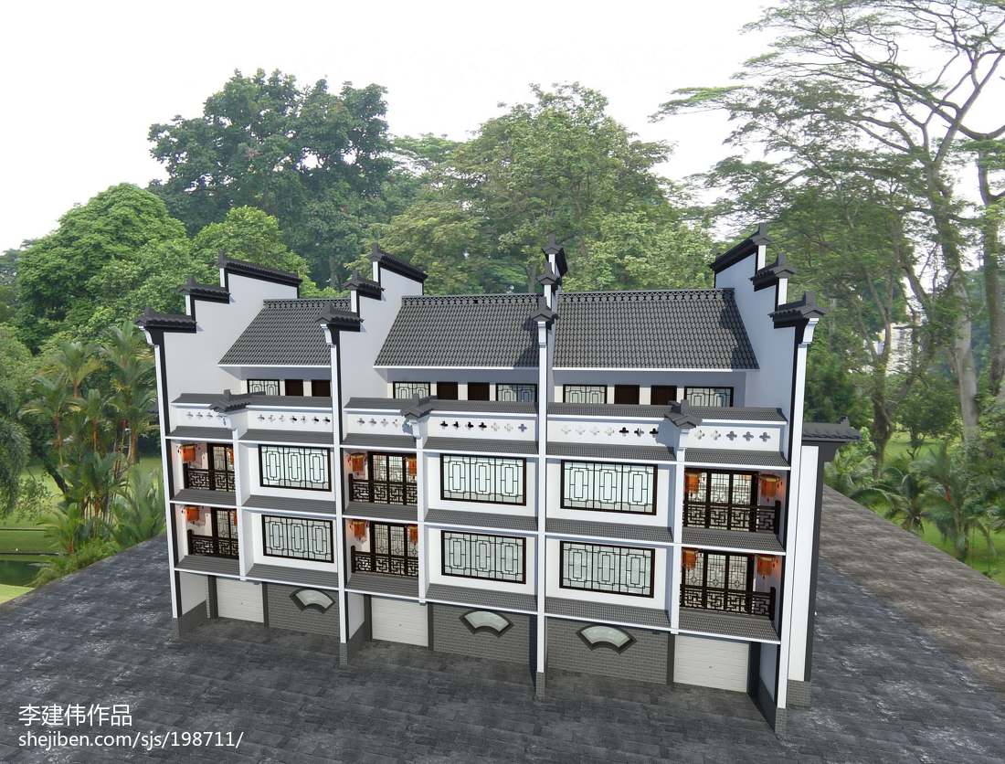 一套中式徽派建筑_2393621 &ndash; 設計本裝修效果圖